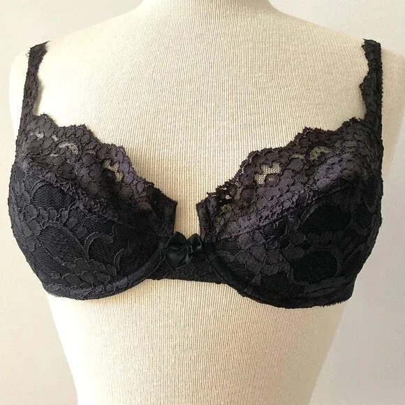 Black Victoria's Secret Lace Full Cup Bra - Picture 1 of 9